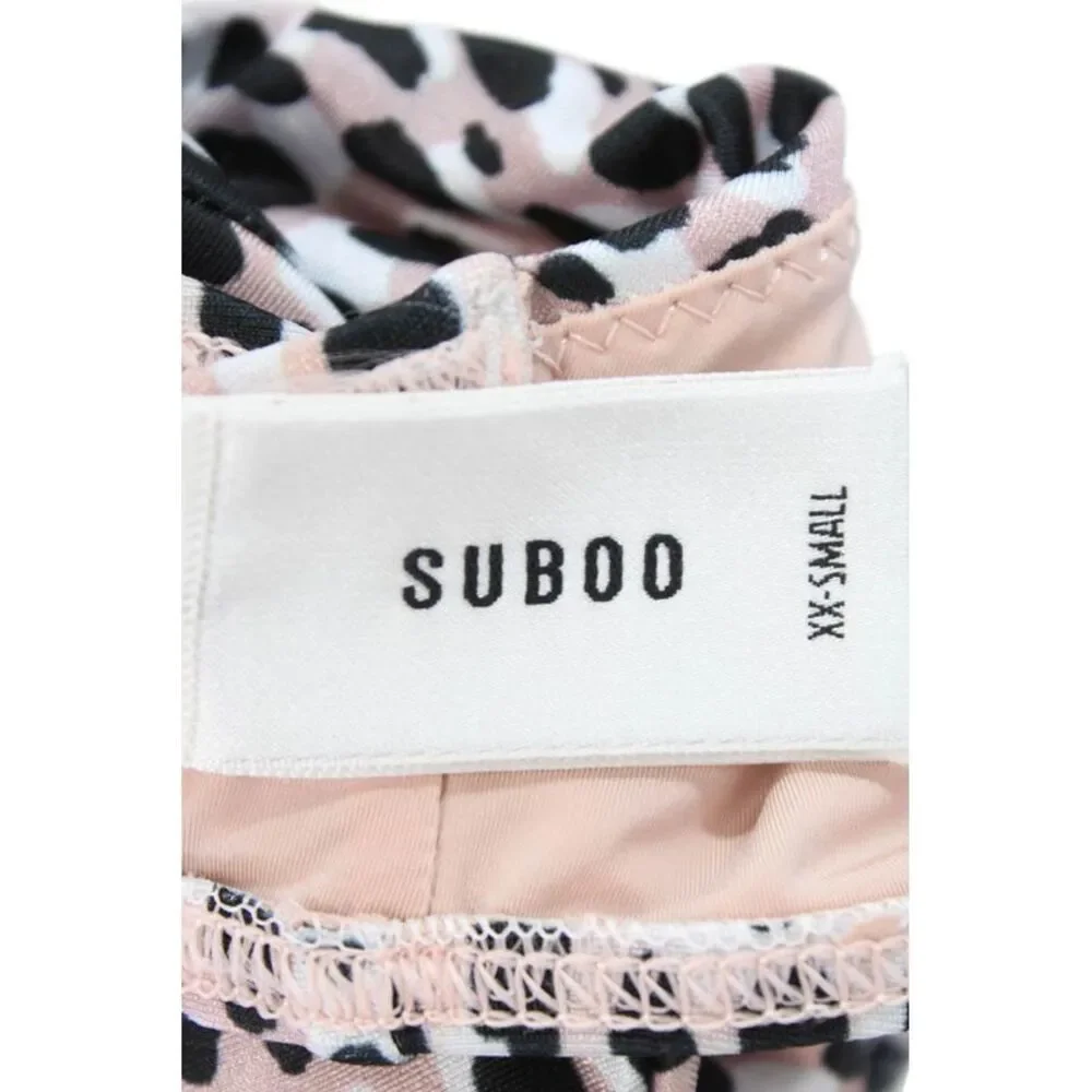Suboo Women's Amelie Scoop Neck Bikini Top Animal Print Size XXS